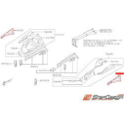 Renfort de joue d'aile supérieur SUBARU STI 08-10