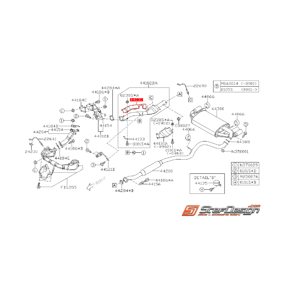 Tôle pare chaleur de downpipe SUBARU WRX/STI 08-14