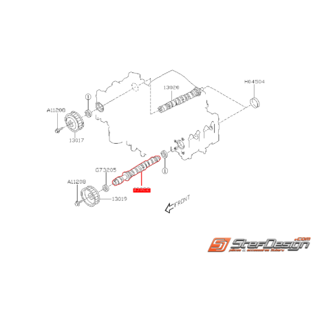 Arbre a cames gauche 2.5L origine SUBARU Legacy 1999-2003