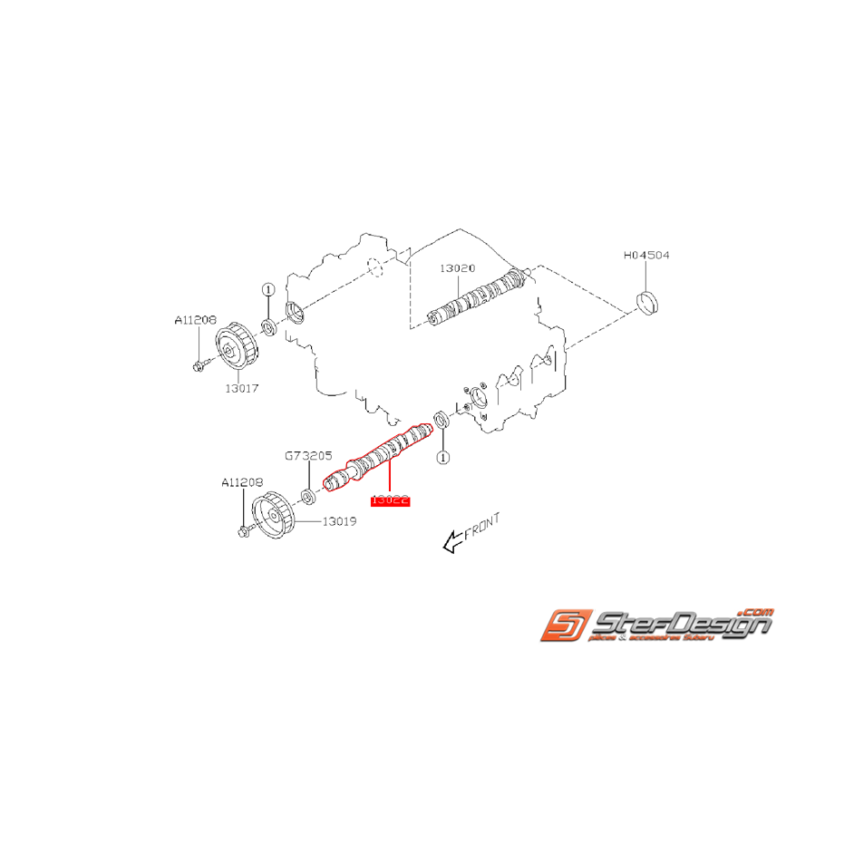 Arbre a cames gauche 2.5L origine SUBARU Legacy 1999-2003