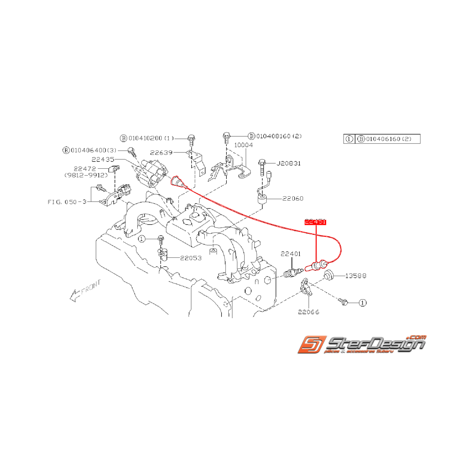 Faisceau d'allumage bougie 2 et 4 SUBARU FORESTER 2000