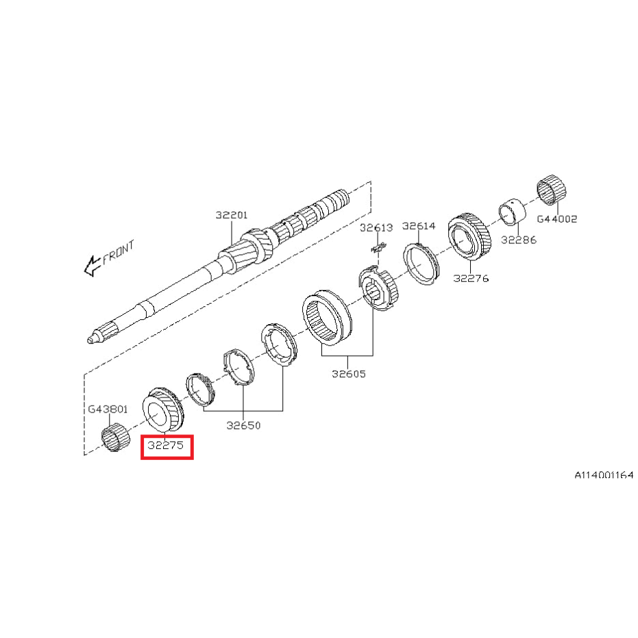 Pignon de 3ème boite 6 vitesses SUBARU STI 02-05