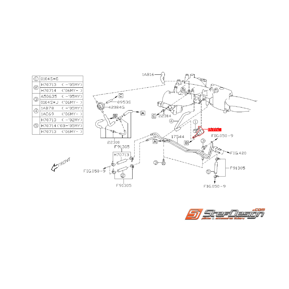 Solénoïde sous collecteur admission origine SUBARU WRX/STI 06-07