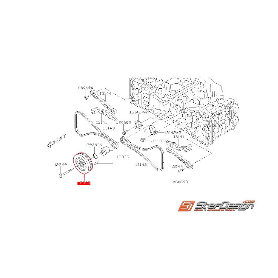 Poulie de vilebrequin origine SUBARU BRZ / GT 86
