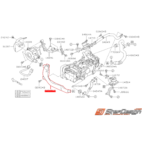 Durite d'air de pompe secondaire SUBARU WRX/STI 08-16