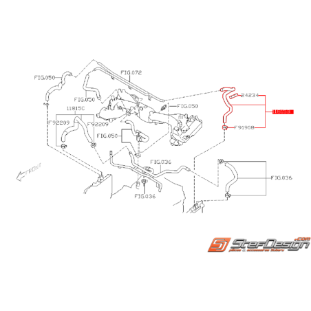 Durite PCV complète origine SUBARU WRX 06-07