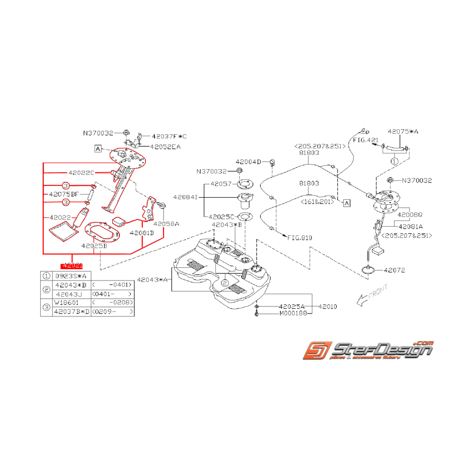 Puits de jauge complet pompe a essence origine WRX/STI 01-05 Puits de jauge complet pompe a essence origine WRX/STI 01-05