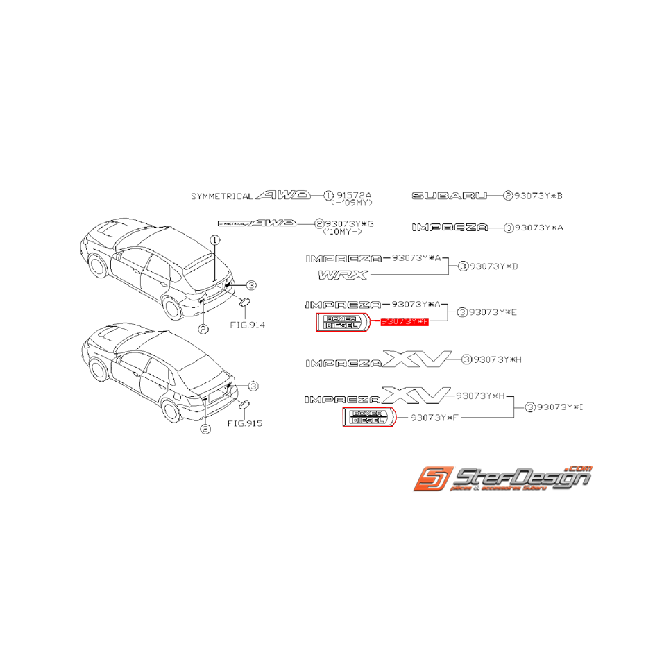 Logo de coffre "Boxer Diesel" 