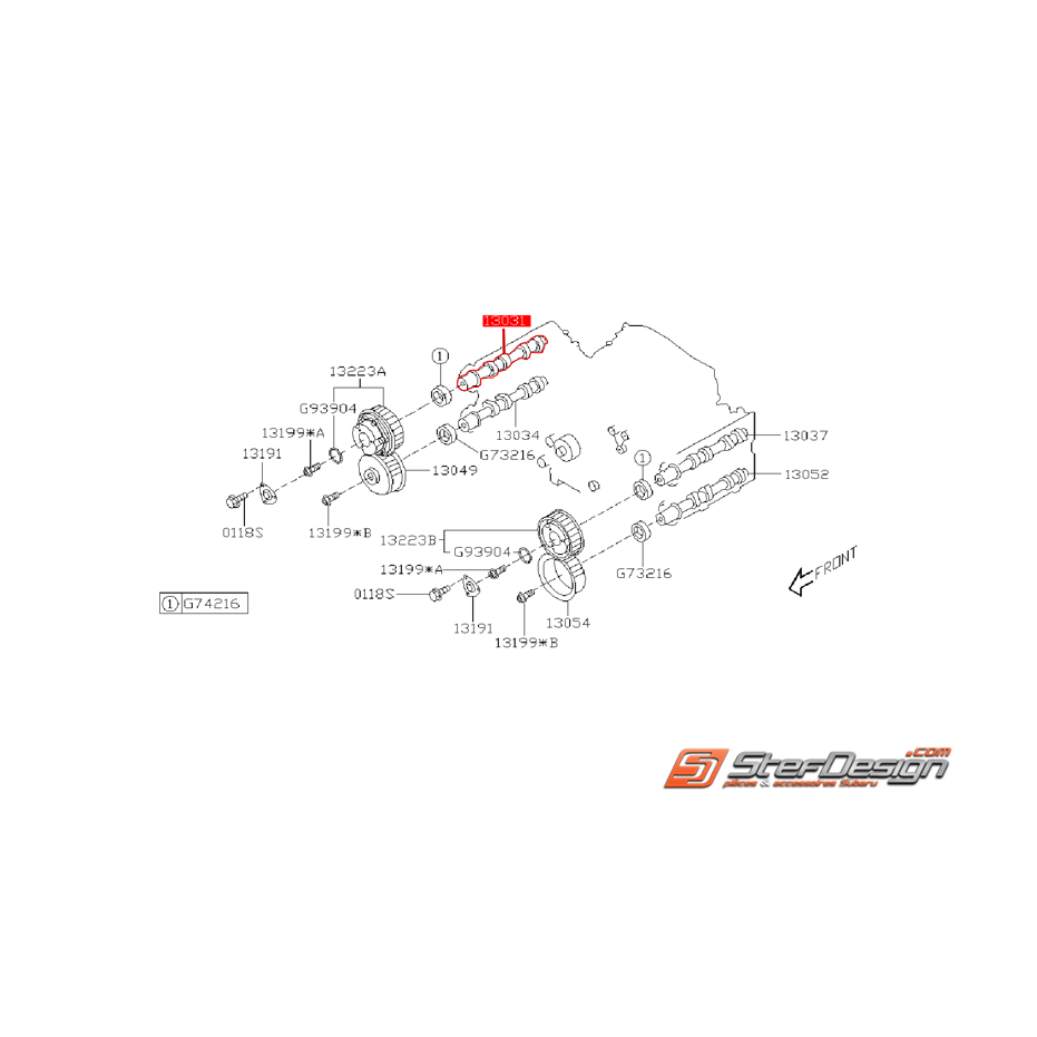 Arbre à cames admission droit origine SUBARU WRX 2006