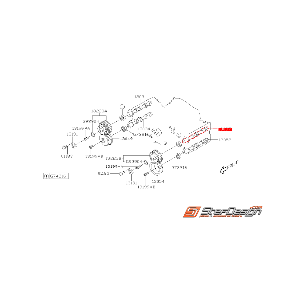 Arbre a cames admission gauche origine SUBARU WRX 2006