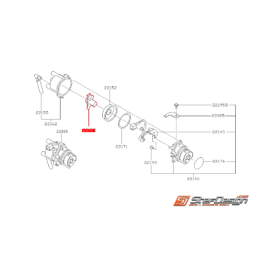 Doigt allumeur origine SUBARU VANILLE
