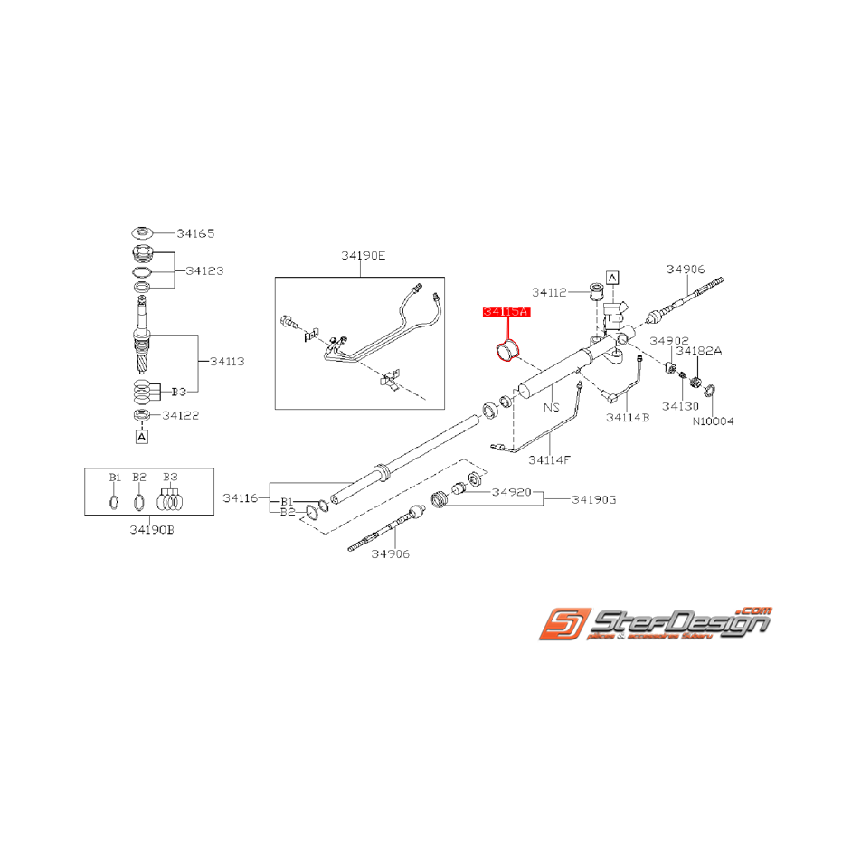 Silent bloc de crémaillère de direction SUBARU WRX/STI 05-07
