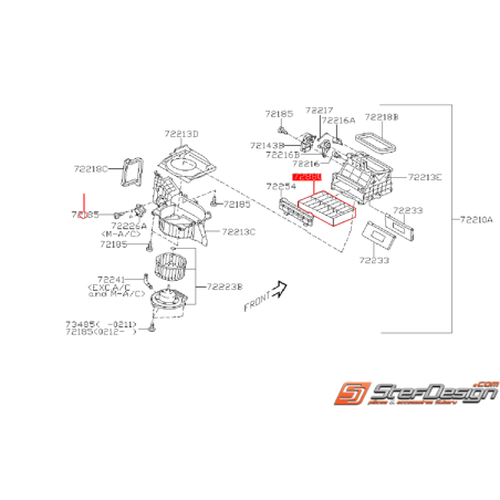 Filtre a pollen SUBARU FORESTER 2004 2.5 XT