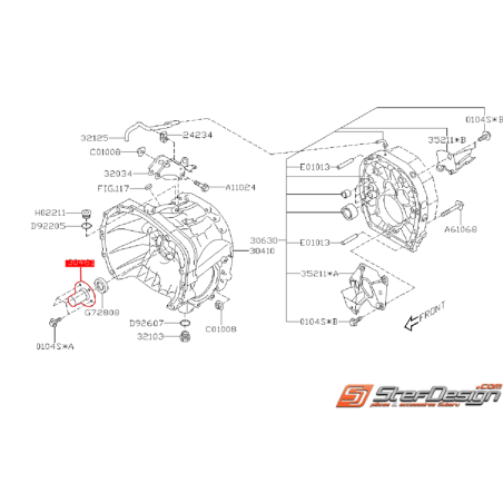 Guide de butée d'embrayage boite 6 vitesses STI 01-16