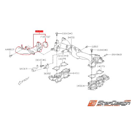 Durite d'induction origine SUBARU STI 08-19