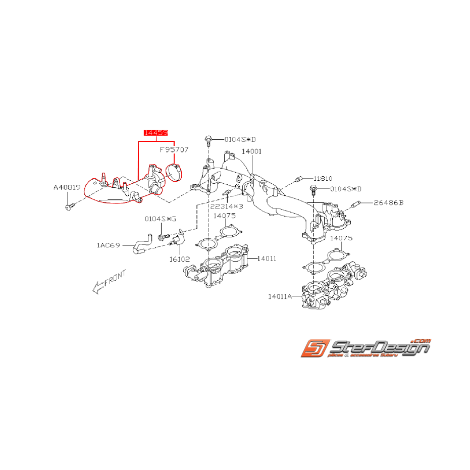 Durite d'induction origine SUBARU STI 08-19 Durite d'induction origine SUBARU STI 08-19