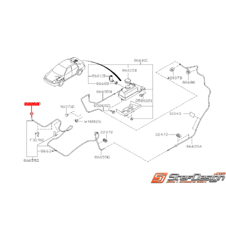 Gicleur de système de refroidissement d'échangeur SUBARU STI 01-07