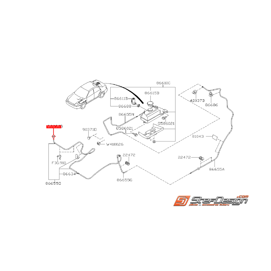 Gicleur de système de refroidissement d'échangeur SUBARU STI 01-07