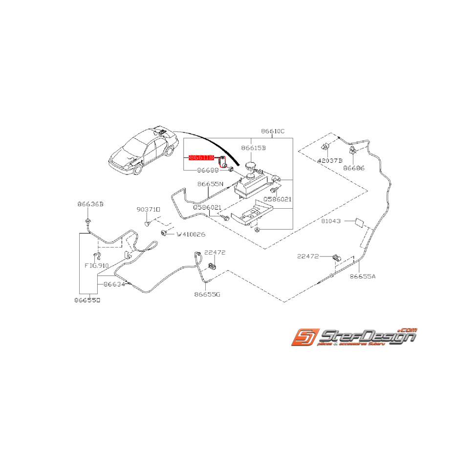 Pompe de système de refroidissement d'échangeur SUBARU STI 01-07
