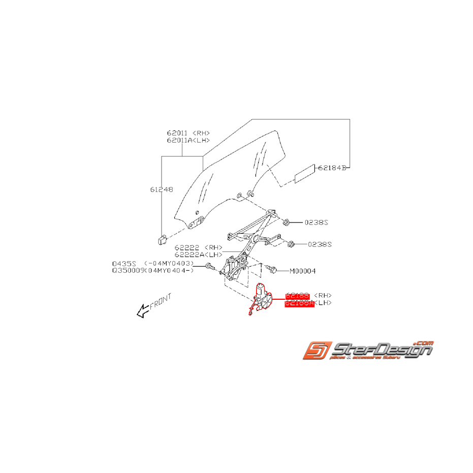 Moteur lève-vitre arrière SUBARU OUTBACK 2005