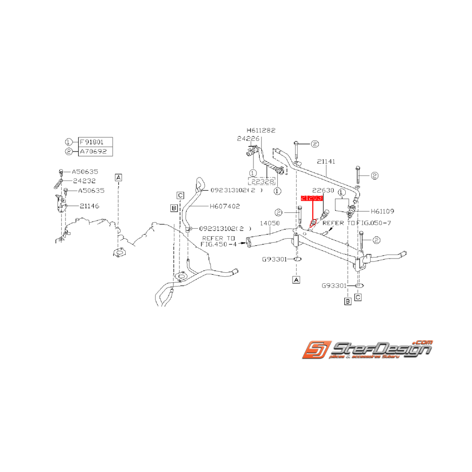 Sonde de température d'eau origine SUBARU GT 94-98 Sonde de température d'eau origine SUBARU GT 94-98