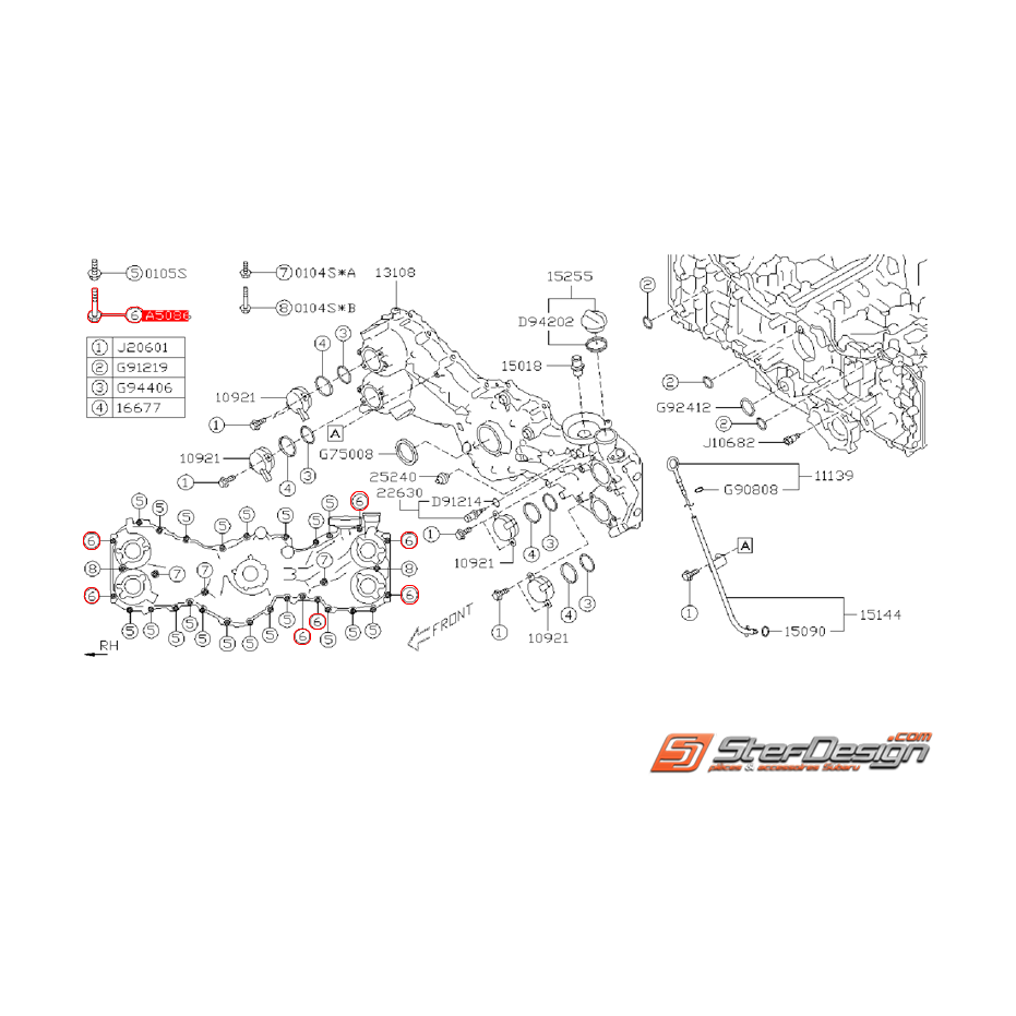 Vis de carter de distribution SUBARU BRZ / TOYOTA GT 86