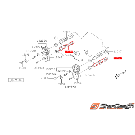 Arbre à cames échappement origine SUBARU WRX/STI 06-07