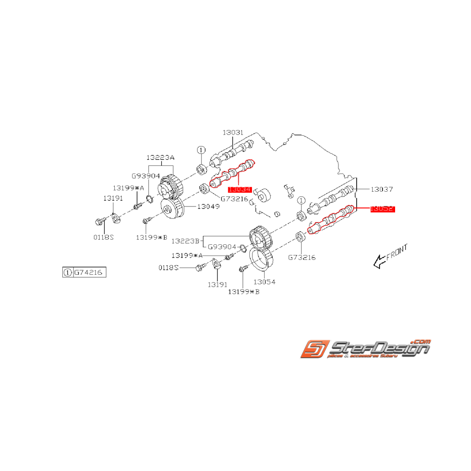 Arbre à cames échappement origine SUBARU WRX/STI 06-07