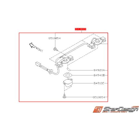 Éclaireur de plaque complet SUBARU WRX/STI 01-07