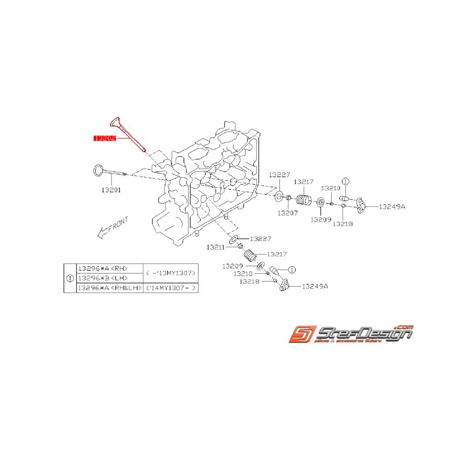Soupape d'échappement SUBARU BRZ 13-14 / TOYOTA GT 86 