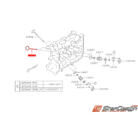 Soupape d'admission SUBARU BRZ 13-14 / TOYOTA GT 86