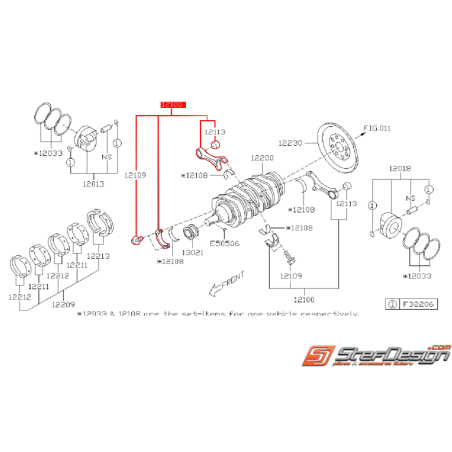 Bielle FA20T SUBARU FORESTER 2015