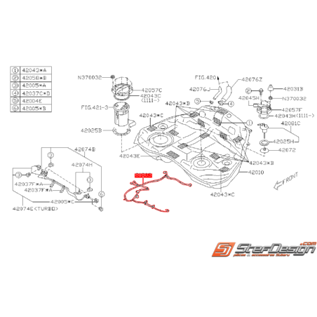 Faisceau de pompe a essence SUBARU WRX/STI 08-14