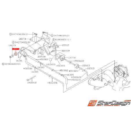 Silent bloc de fixation de solénoïde SUBARU GT 97-98