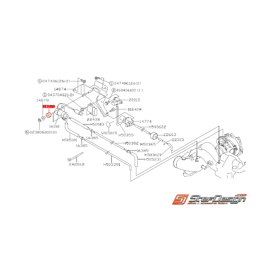 Silent bloc de fixation de solénoïde SUBARU GT 97-98