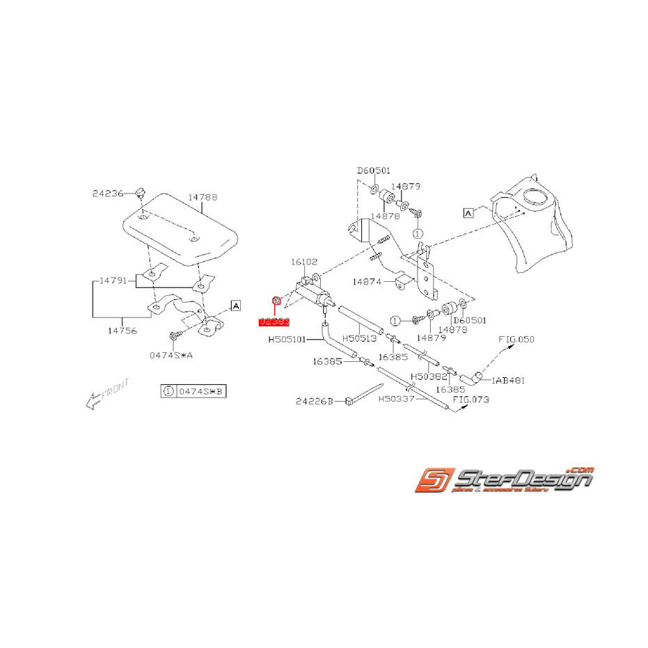 Écrou de fixation de solénoïde SUBARU WRX/STI 01-07