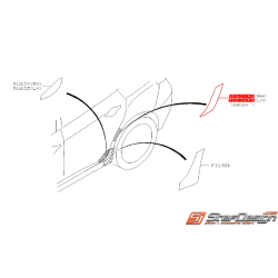 Film de protection de bas d'aile arrière SUBARU STI 03/2008 à 2014