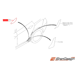 Film de protection de bas de porte arrière SUBARU STI 08-14