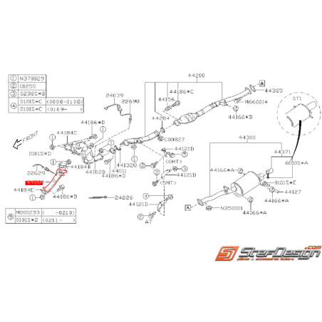 Up pipe catalysé origine SUBARU WRX 01-02