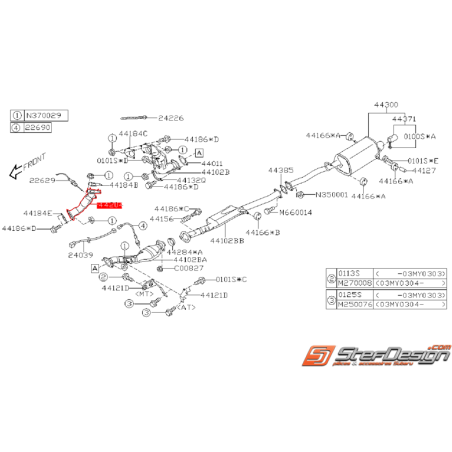 Up pipe catalysé origine SUBARU WRX 03-05