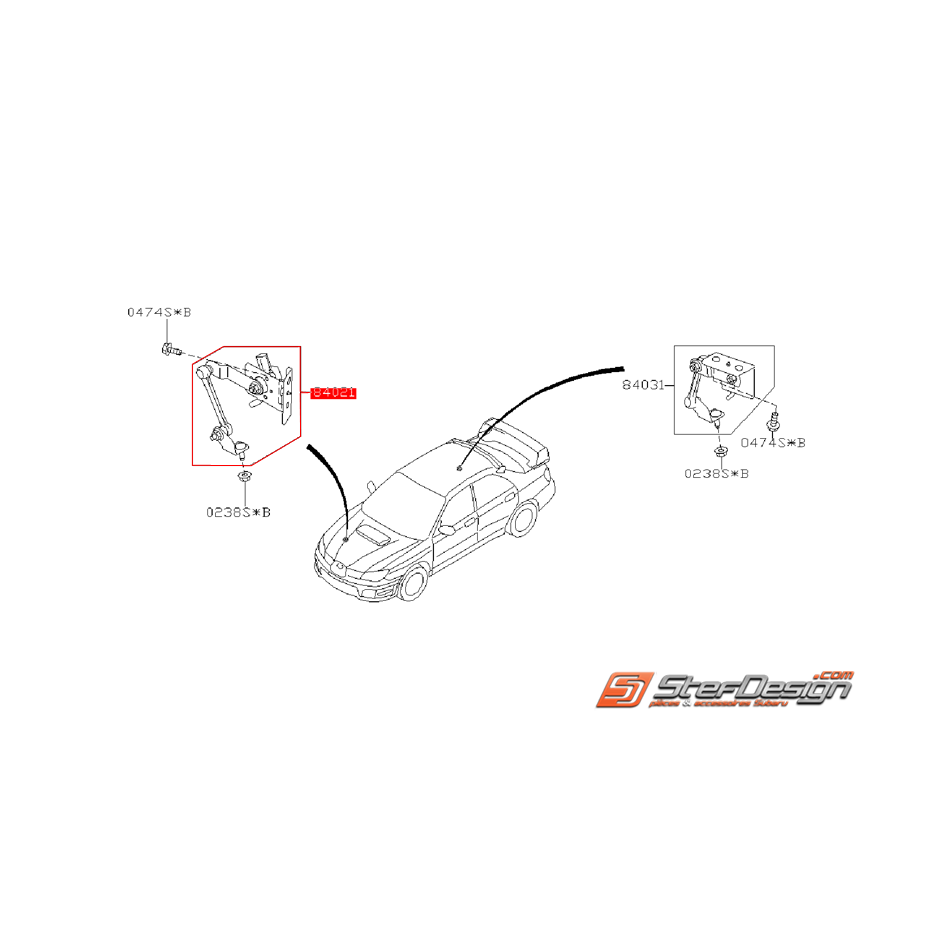 Capteur de réglage de phare avant SUBARU WRX/STI 06-07