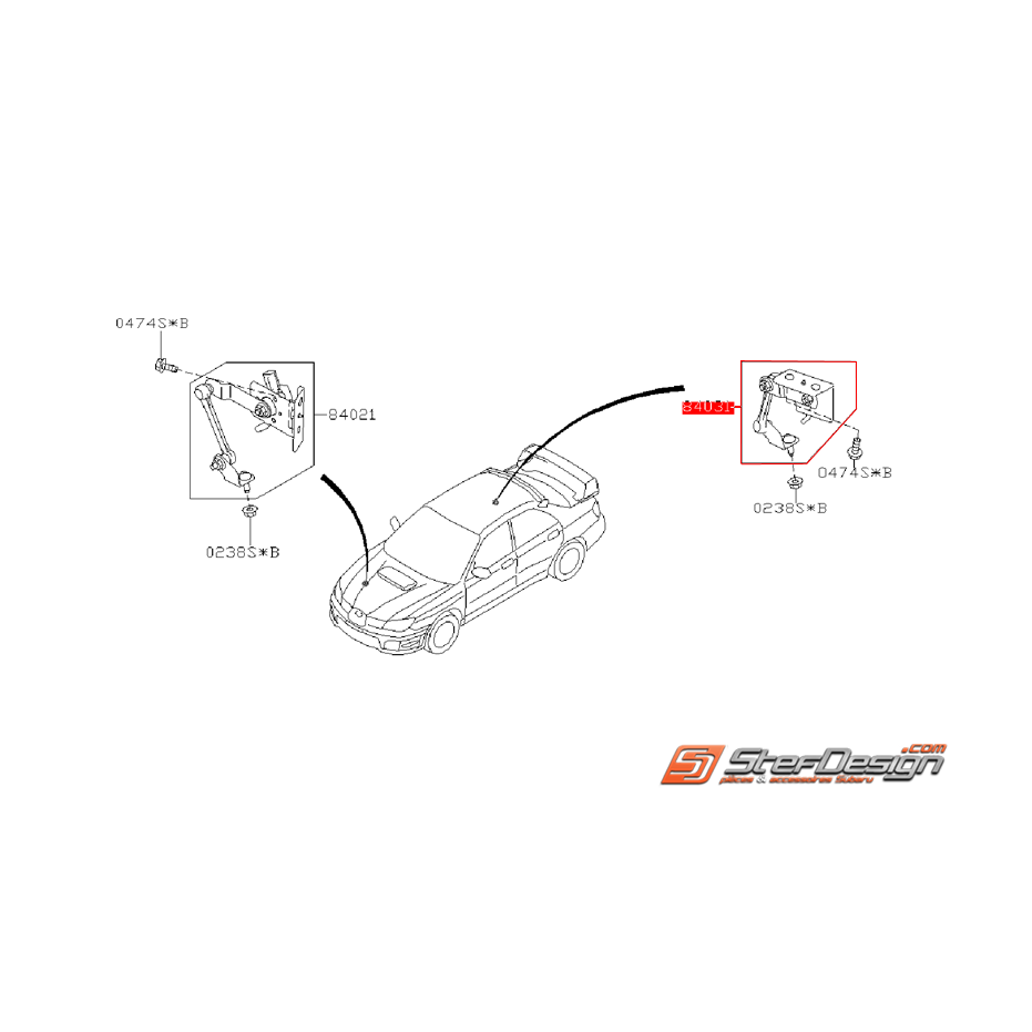 Capteur de réglage de feu arrière WRX/STI 06-07