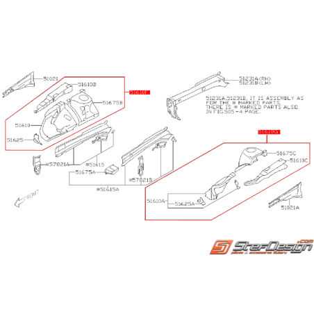 Joue d'aile complète SUBARU STI 11-14