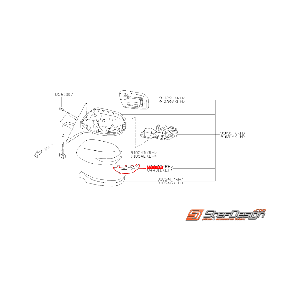 Clignotant de rétroviseur origine SUBARU OUTBACK 2007 Clignotant de rétroviseur origine SUBARU OUTBACK 2007