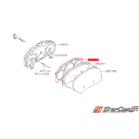 Fond de compteur SUBARU STI 06-07