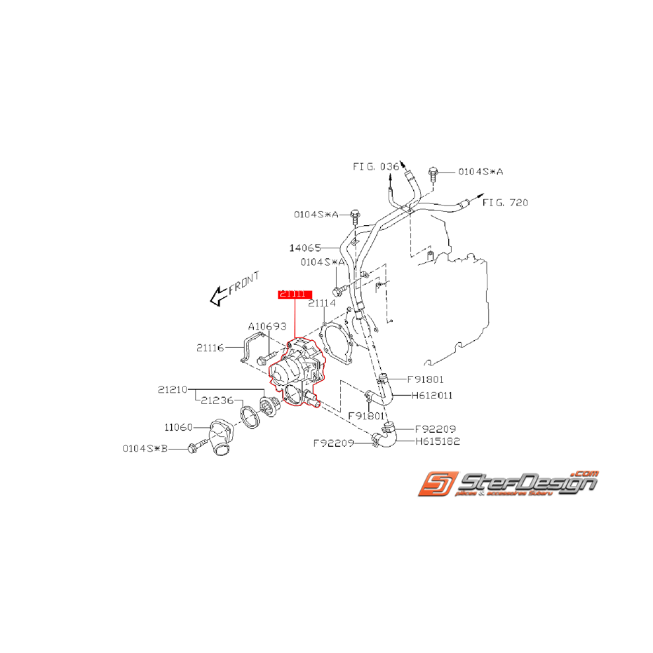 Pompe a eau origine SUBARU LEGACY 2004