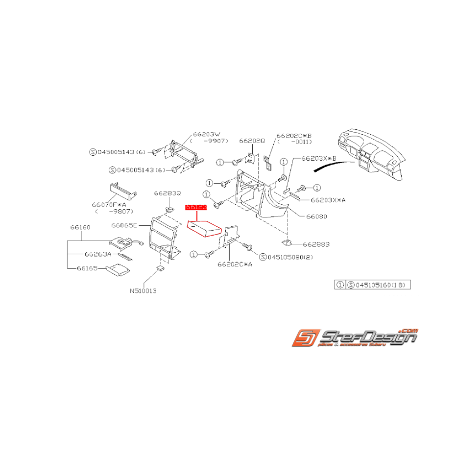 Vide poche origine SUBARU GT 99-00 Vide poche origine SUBARU GT 99-00