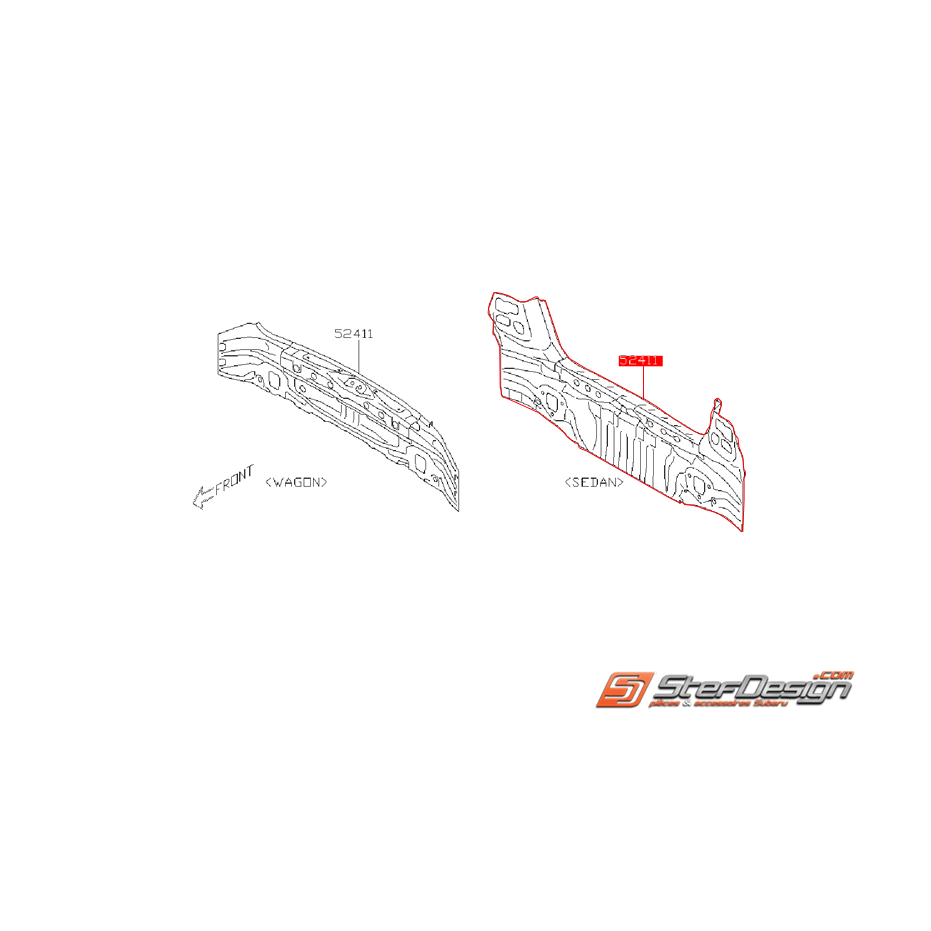 Jupe arrière origine SUBARU STI 11-14