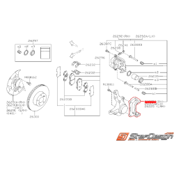 Support d'étrier de frein avant SUBARU 2.0L Atmo 2005