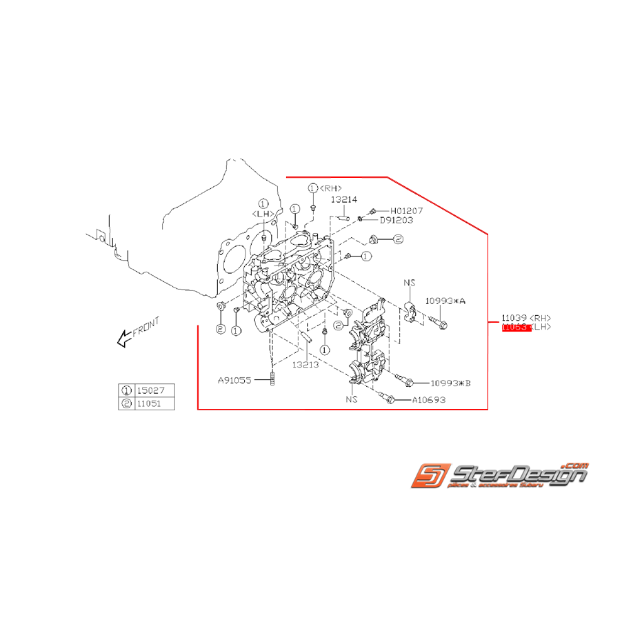Culasse gauche SUBARU STI 08-15 Culasse gauche SUBARU STI 08-15